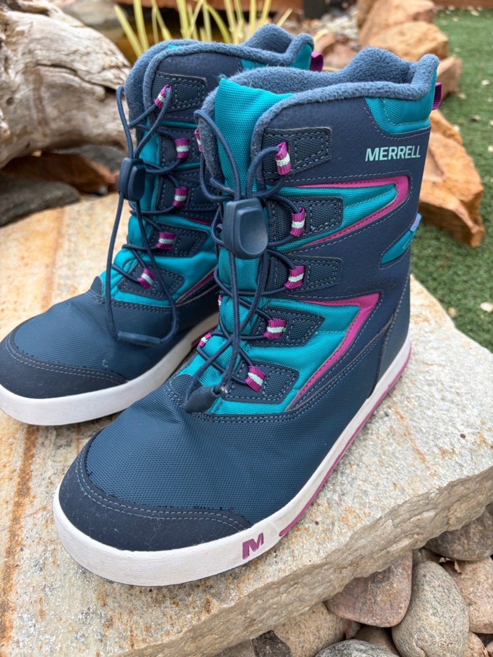 Merrell Snow Bank 3.0 Waterproof Boots Kids Girls US 5 Blue